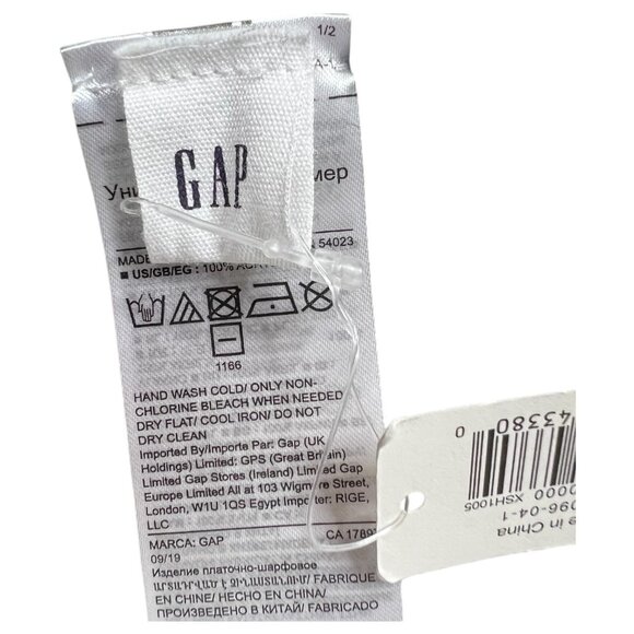 New Gap Womens Navy Blue Shawl Scarf 20 x 78” Wrap Herringbone One Size Acrylic - Picture 4 of 9